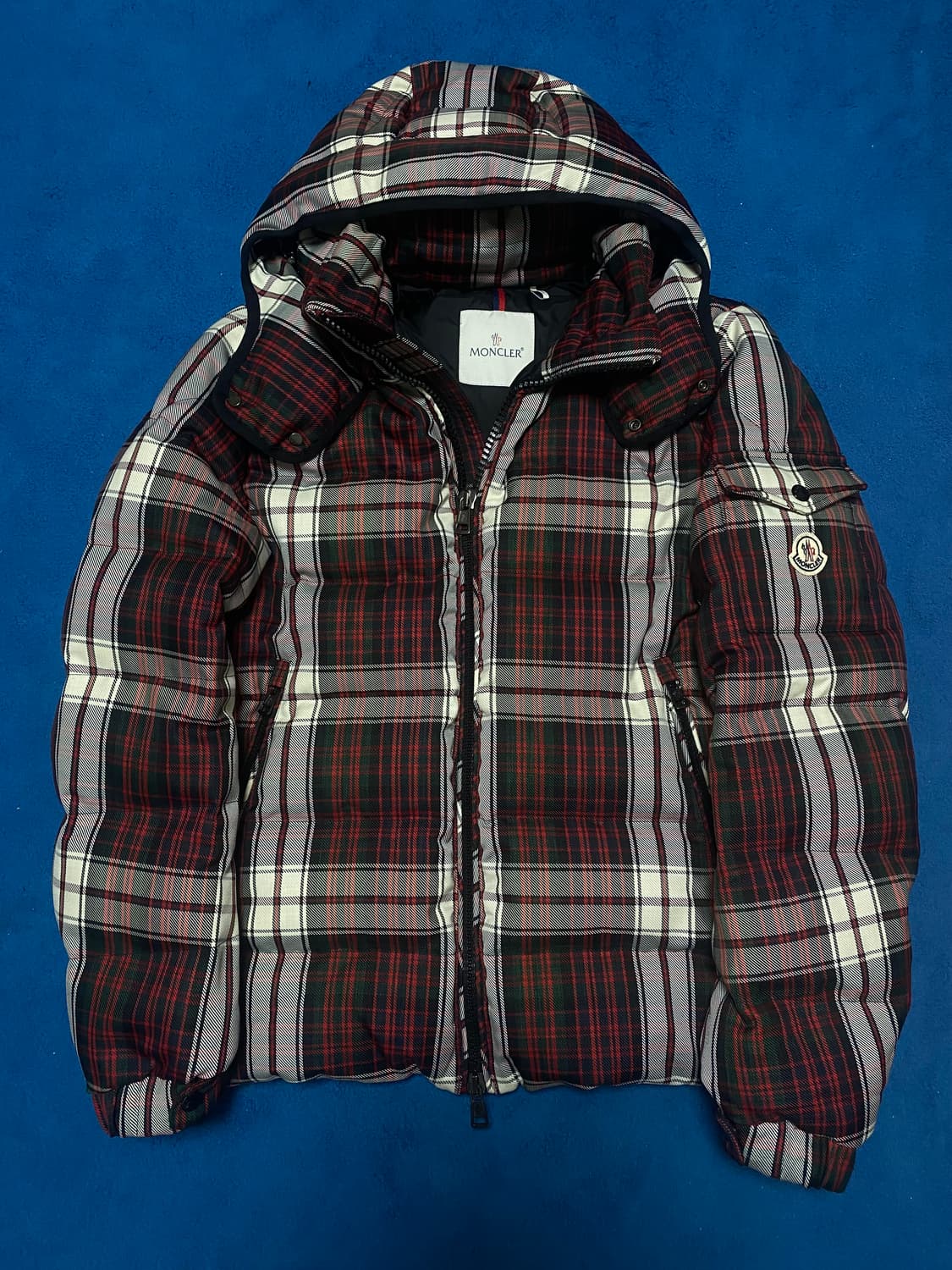 정품 몽클레어 타탄체크 패딩 자켓 상품이미지1