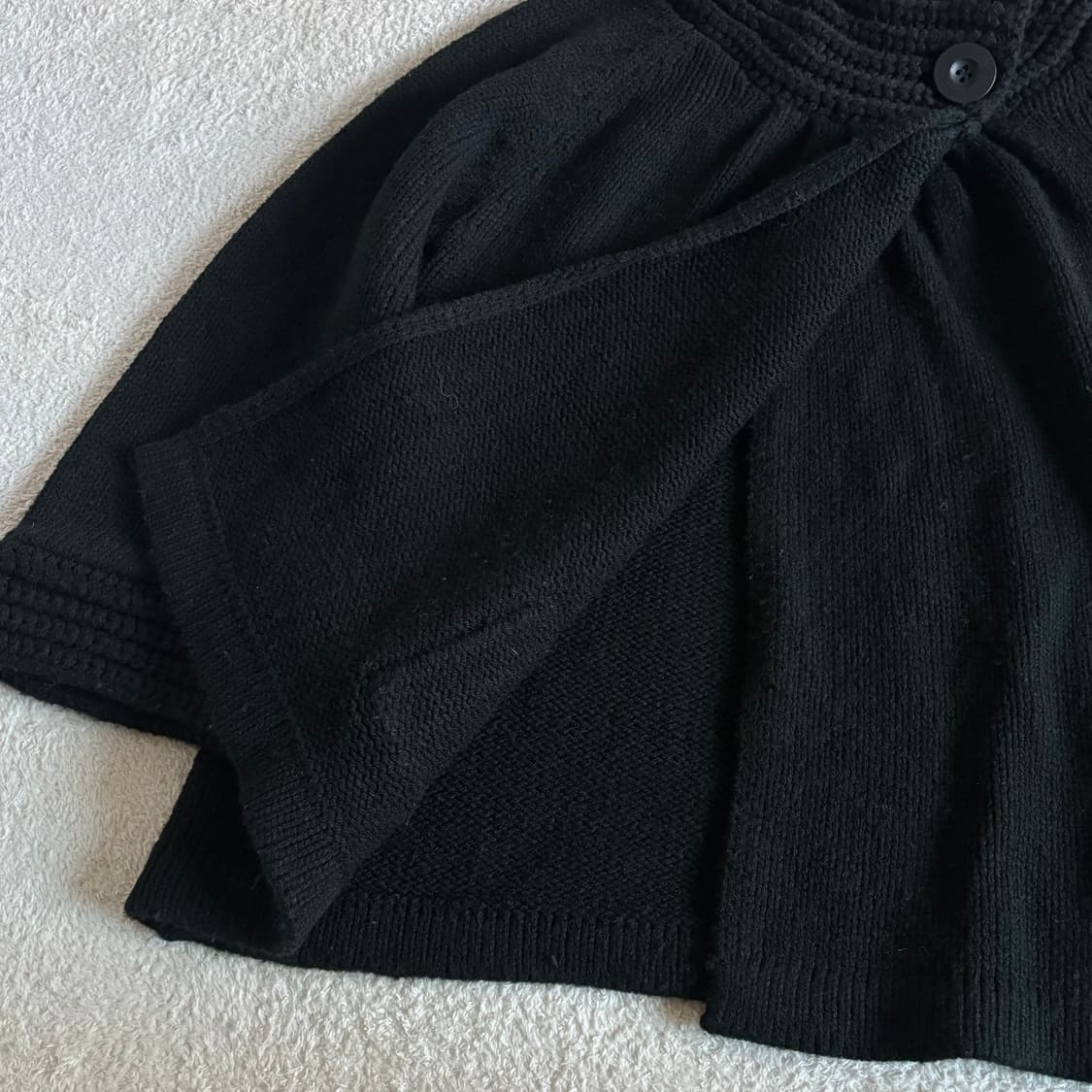 일본빈티지 putielal 케이프st 블랙 니트 가디건 상품이미지6