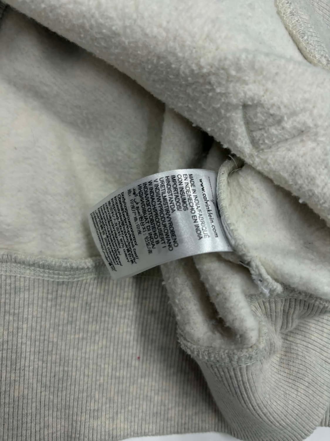 캘빈클라인 시그니처 ck 라이트 오트밀 크롭 후드집업 희귀져지(L) 상품이미지5