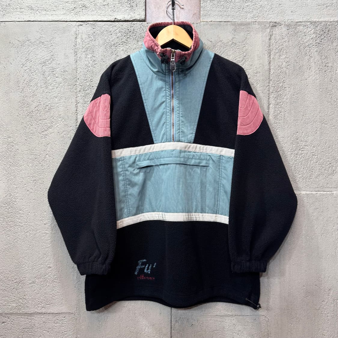 90s 엘레쎄 제팬 반집업 후리스 (L)   상품이미지1