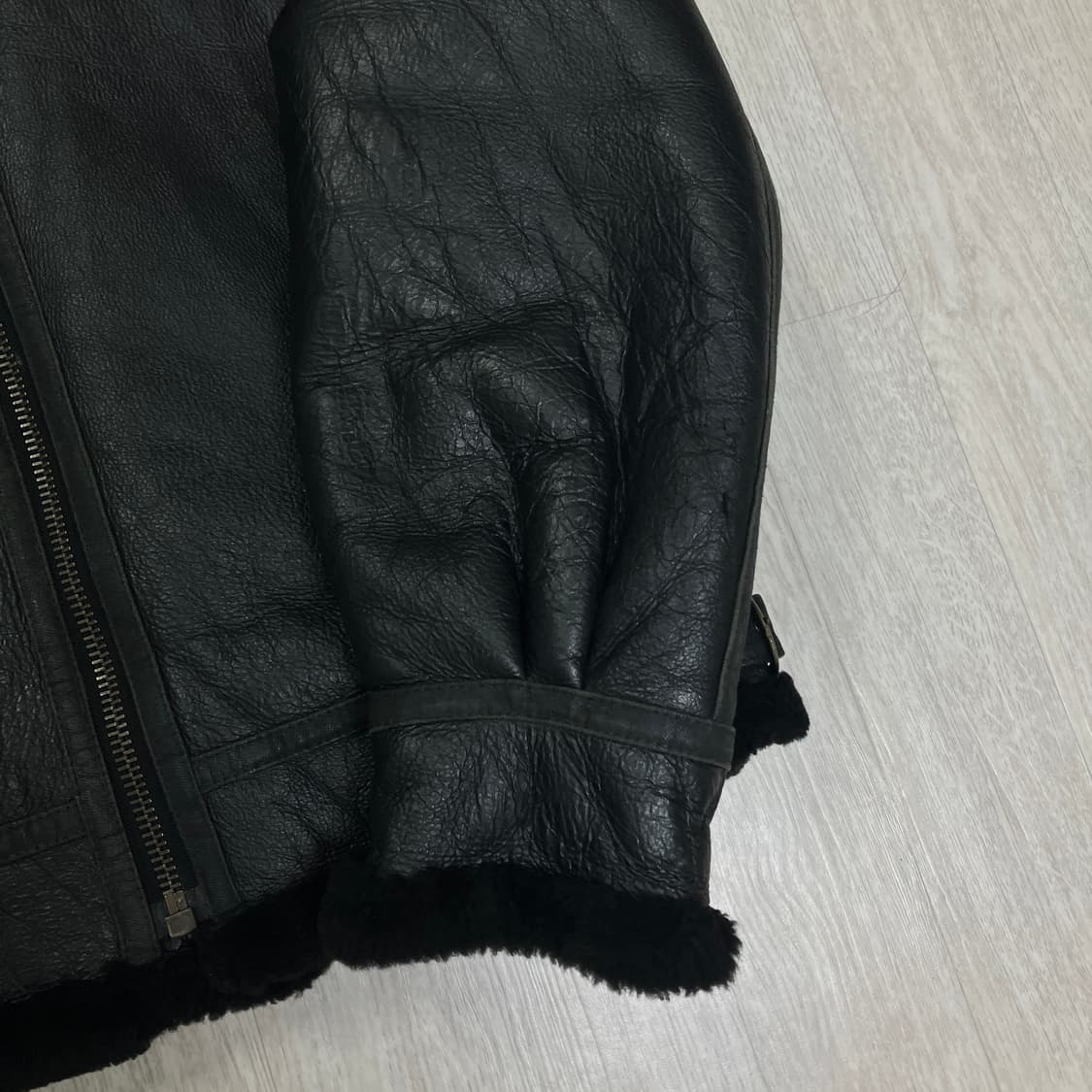 [L] jk멤버스 B-3 무스탕 블랙 상품이미지3