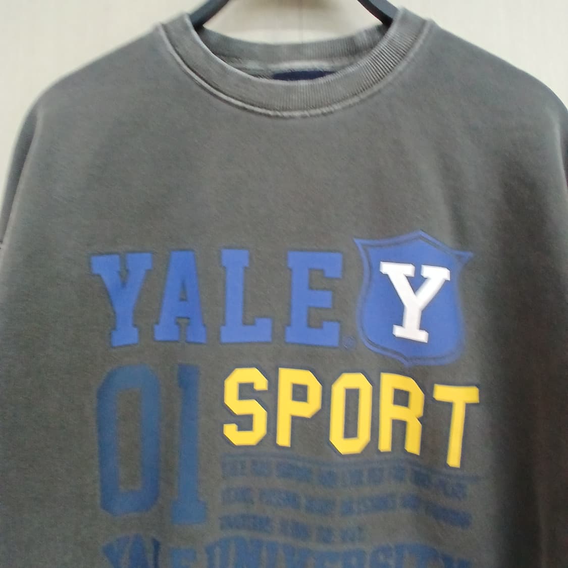 예일 YALE 스포츠 맨투맨 티셔츠 그레이 상품이미지2