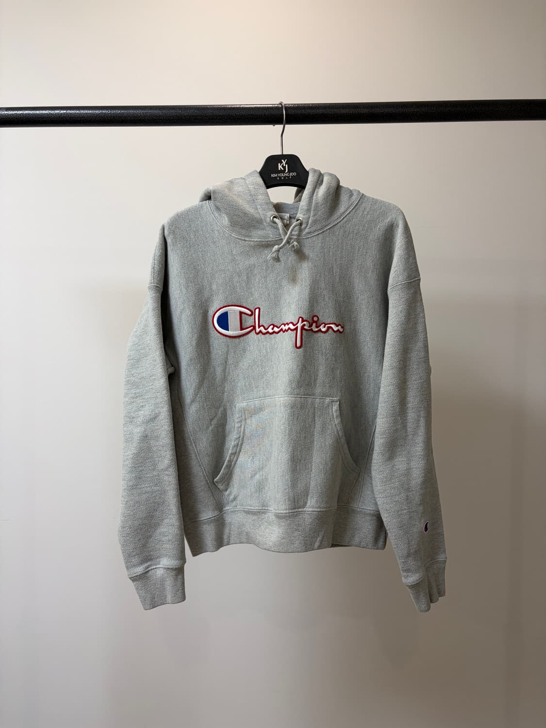 (M) champion 챔피온 리버스위브 블루택 후드티 상품이미지1