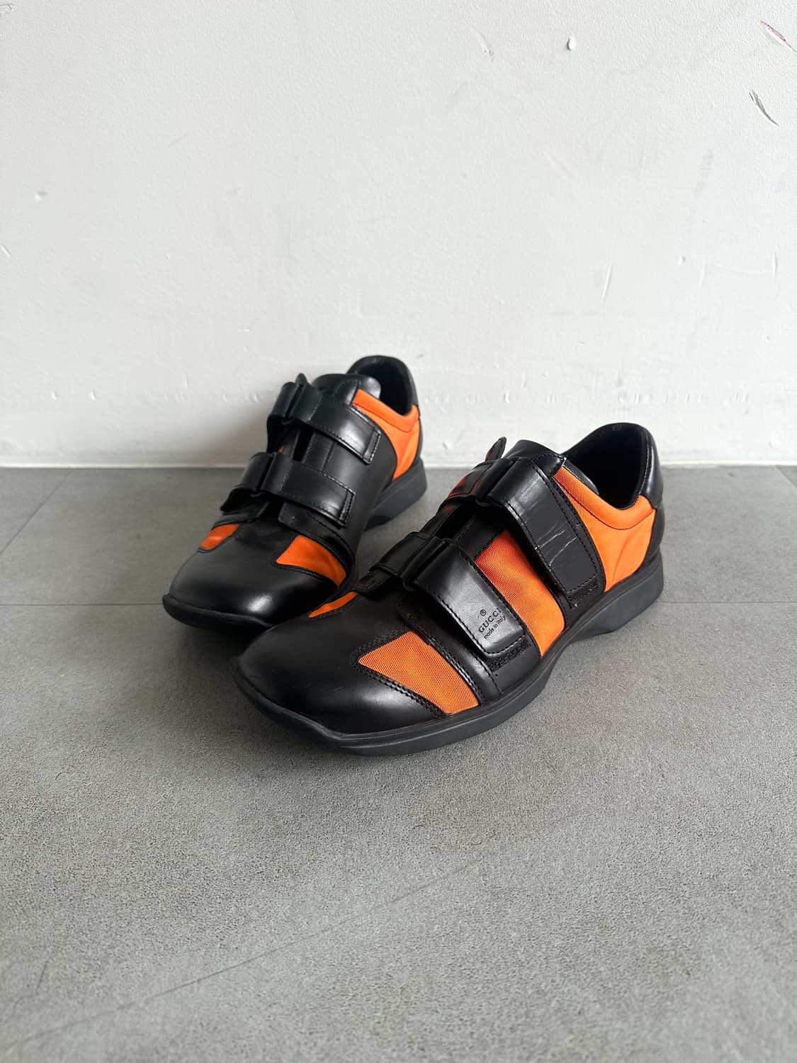 구찌 2000s 오렌지 벨크로 테크 스니커즈 상품이미지1