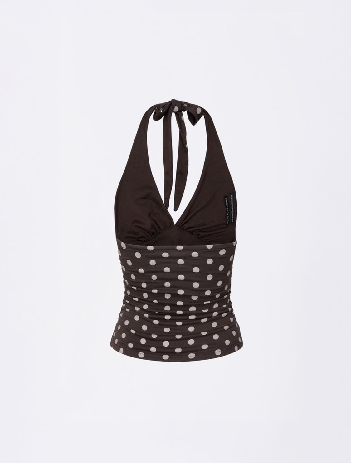 SCULPTOR Dot Halter Top Brown 상품이미지3