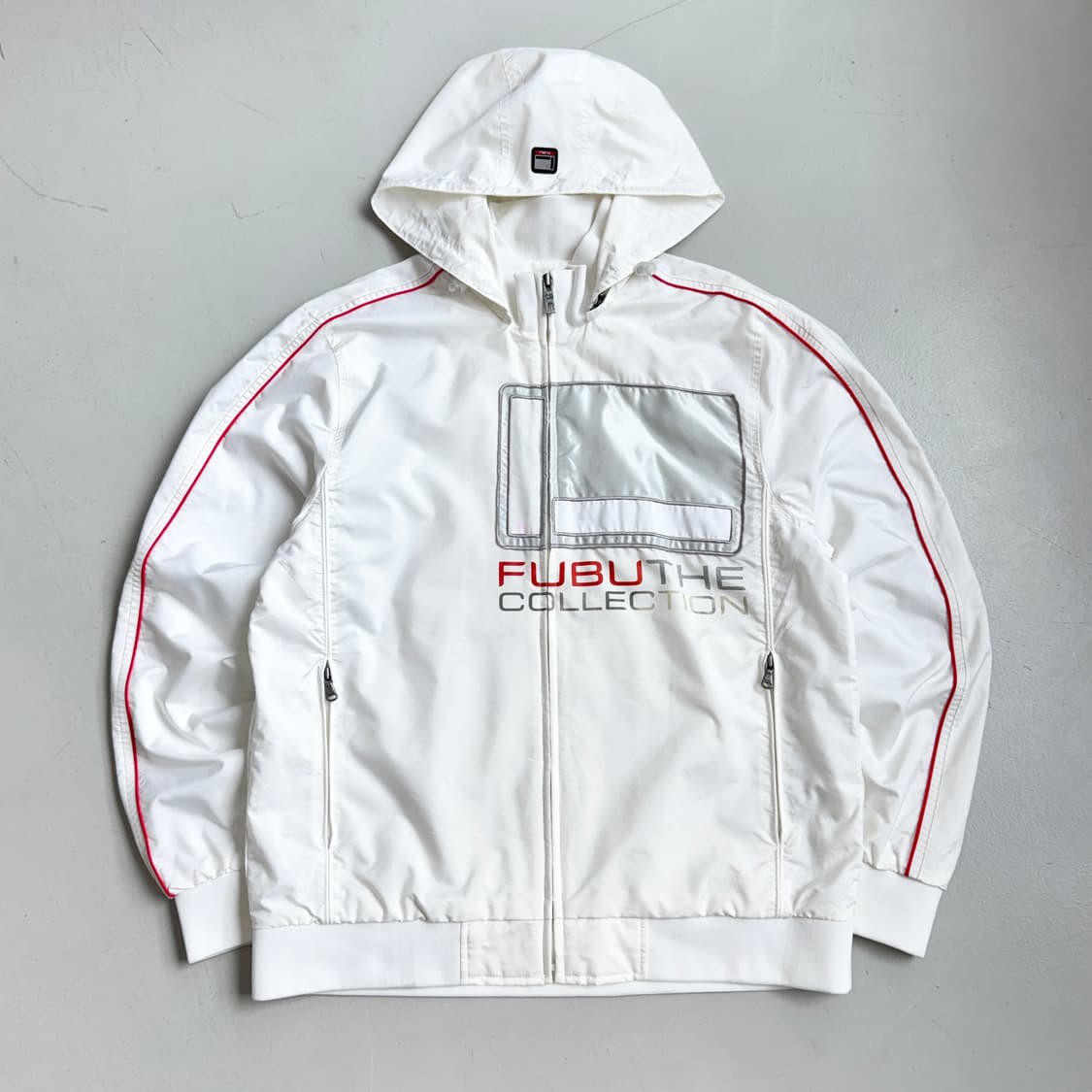 FUBU 후부 올드스쿨 후드 바람막이 자켓 화이트 상품이미지2