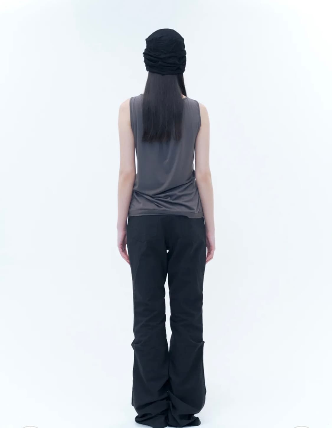 Cotton shirring bootscut pants BLACK 1sz 상품이미지2