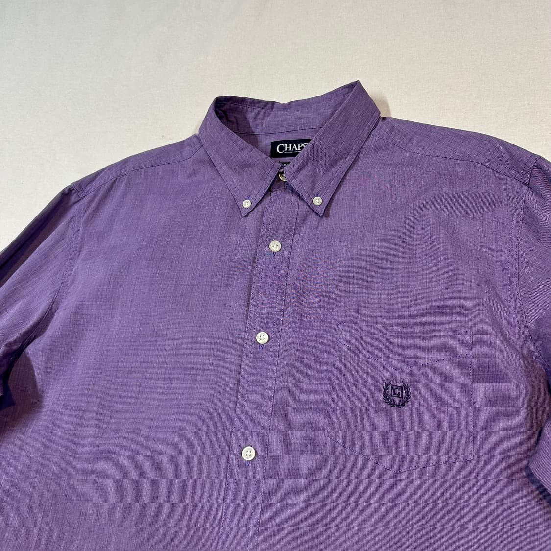 XL) 챕스 랄프로렌 폴로 월계관 로고 보라색 셔츠 상품이미지3