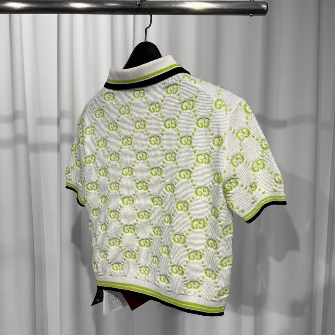 [정품] 구찌 자카드 GG 크롭 반팔 니트 XS사이즈 상품이미지4