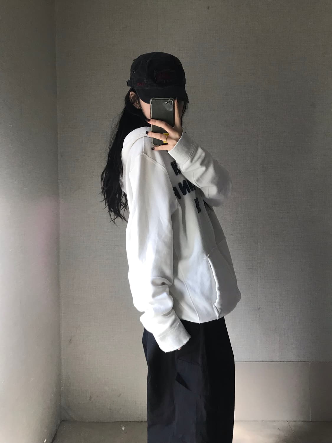 아베크롬비 화이트 오버핏 후드집업 상품이미지4