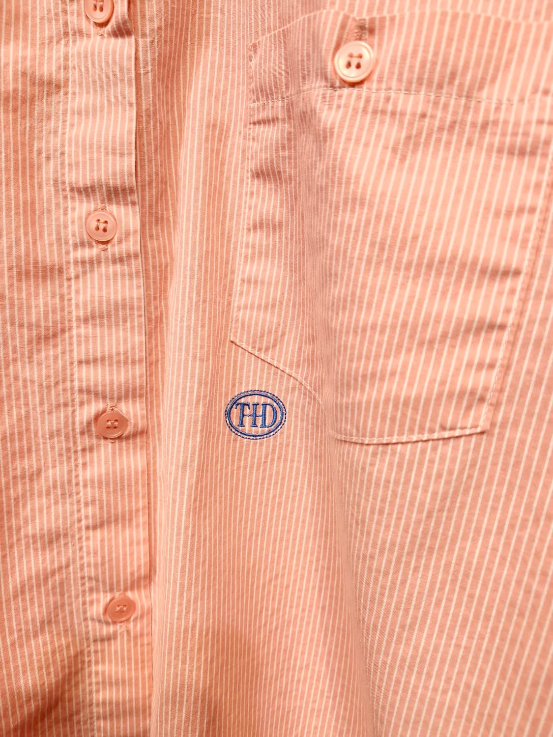 TILLIDIE 틸아이다이 TD로고 스트라이프 셔츠 핑크 상품이미지6