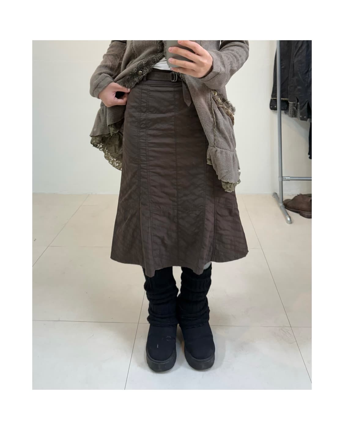 빈티지 미디 스커트 상품이미지1