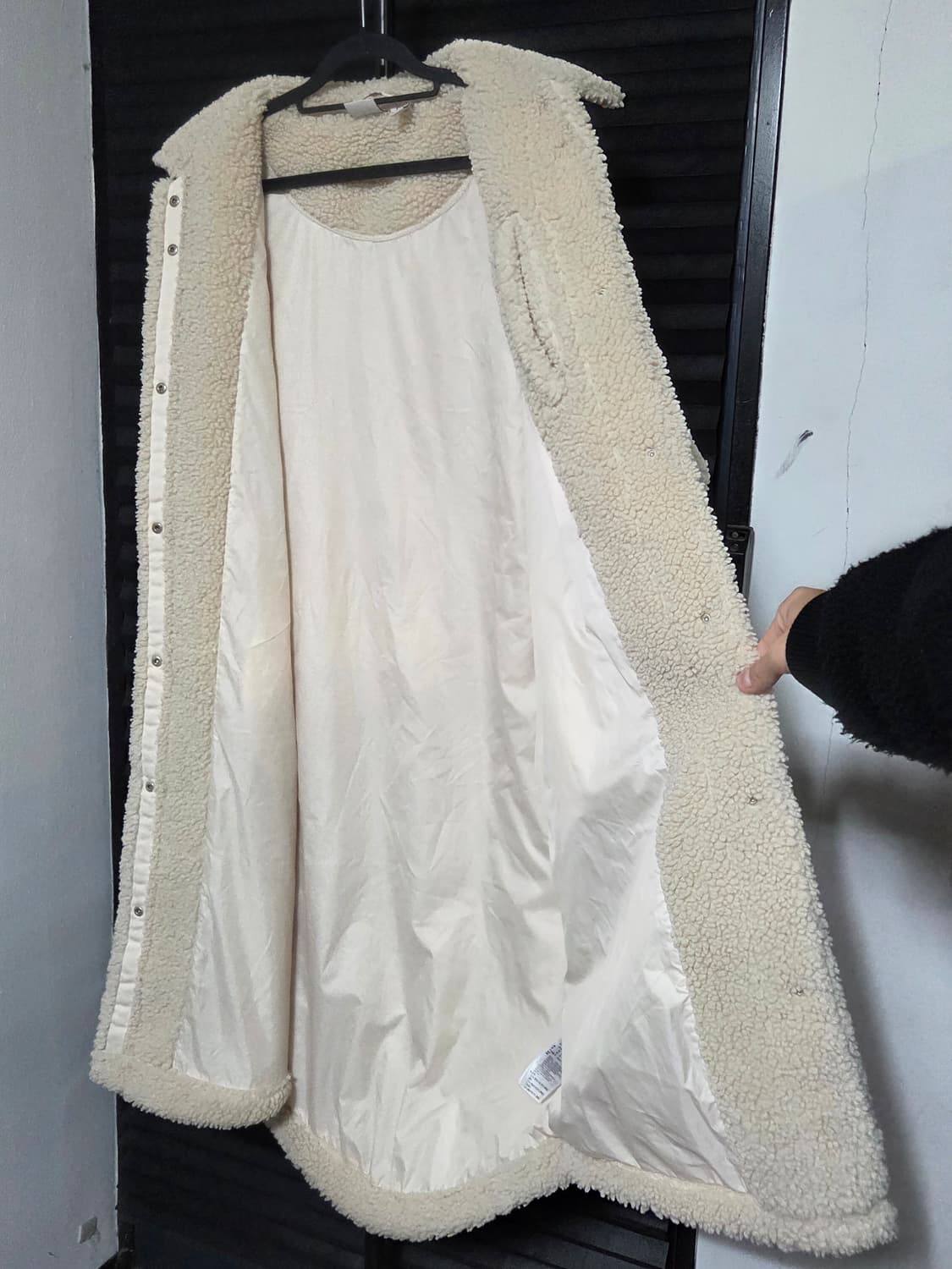 (정품) [아디다스] 쉐르파 플리스 롱자켓 판매합니다. 상품이미지5