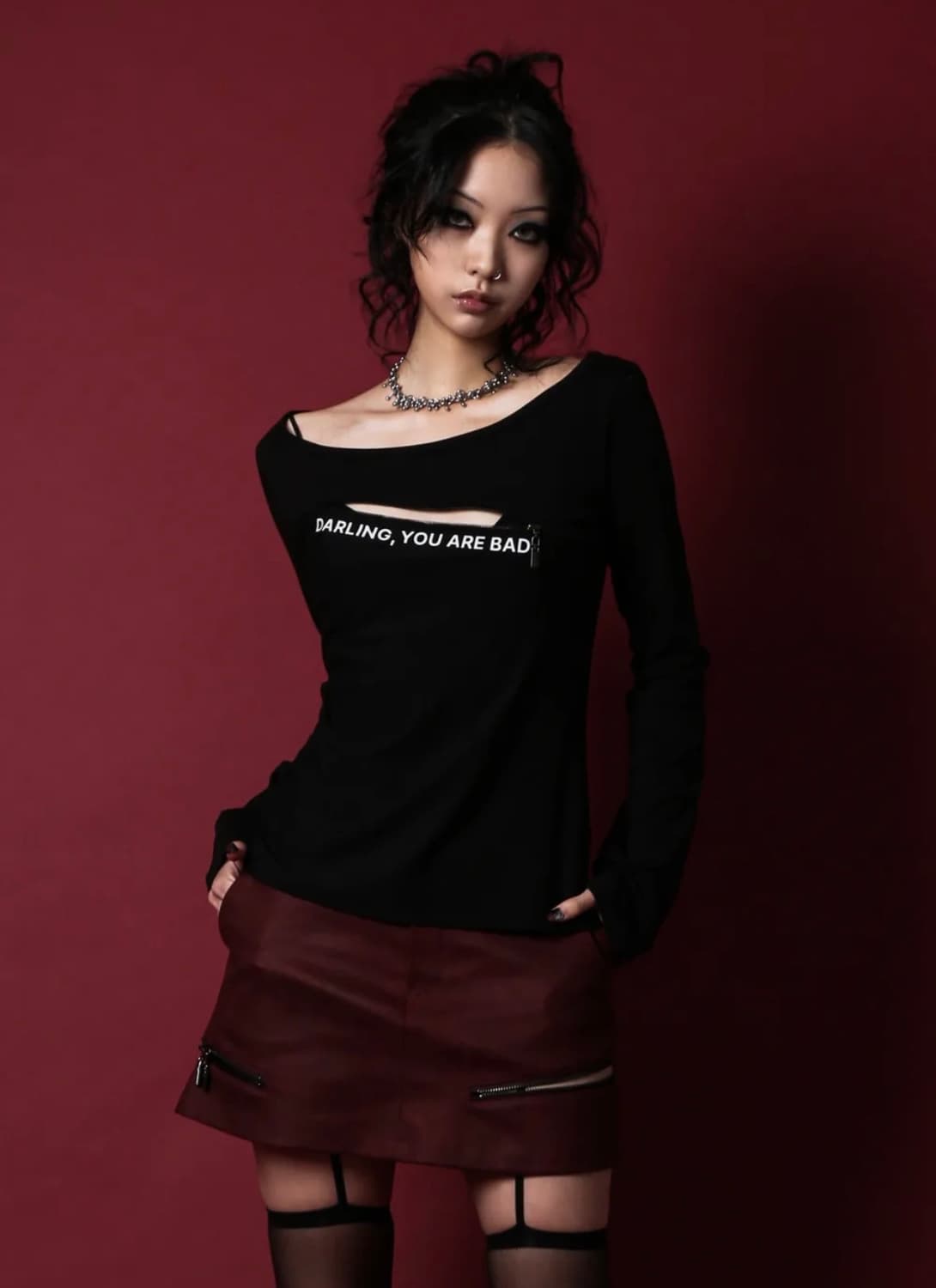 UNZIPPED LOGO T-SHIRT #BLACK 상품이미지1