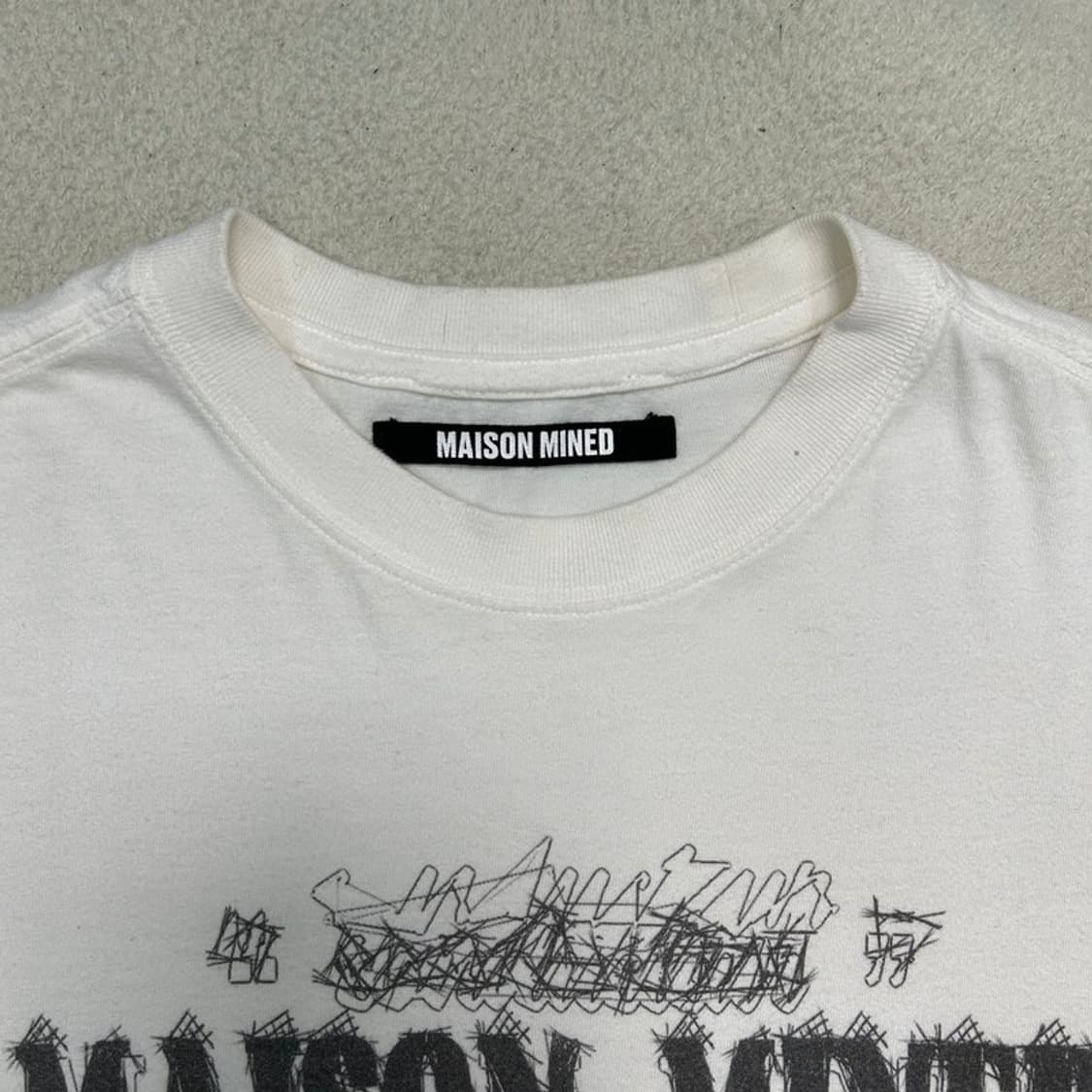MAISON MINED 오버핏 반팔티 화이트 S 상품이미지5