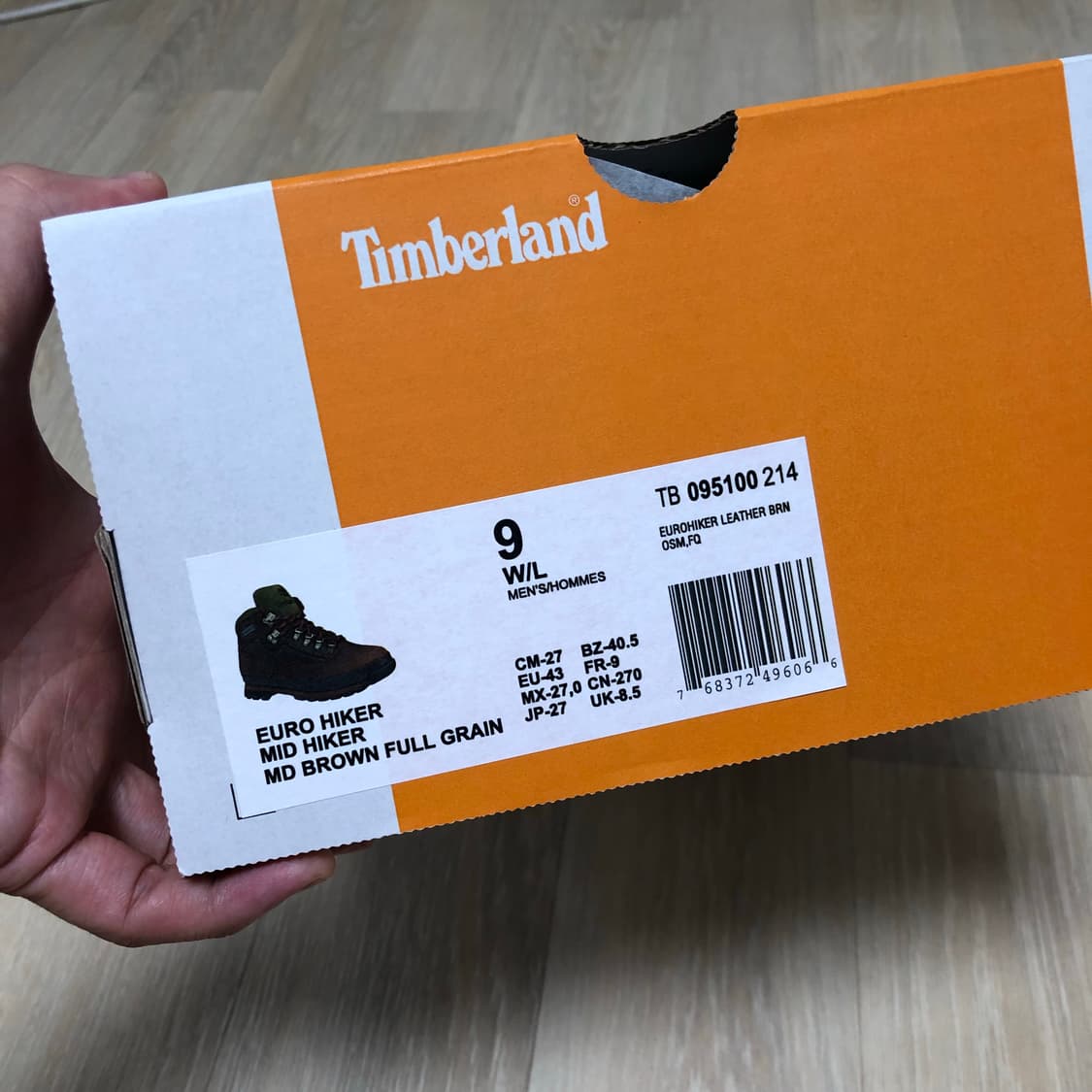 (270) 새상품 팀버랜드 Timberland 유로하이커 부츠 다크브라운 상품이미지8