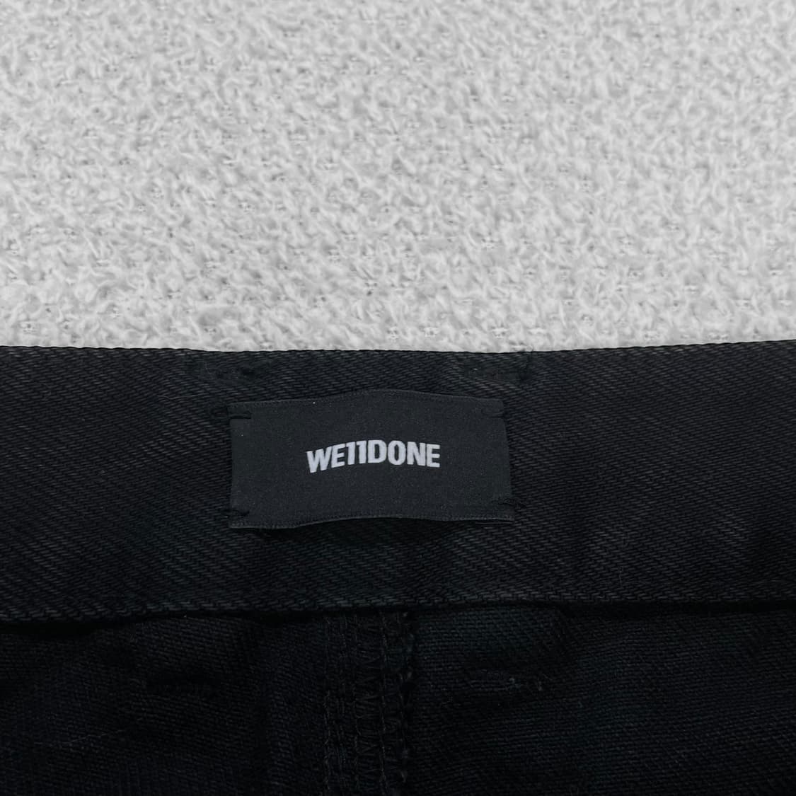 웰던 We11done 디스트레스드 데님 팬츠 블랙 상품이미지5