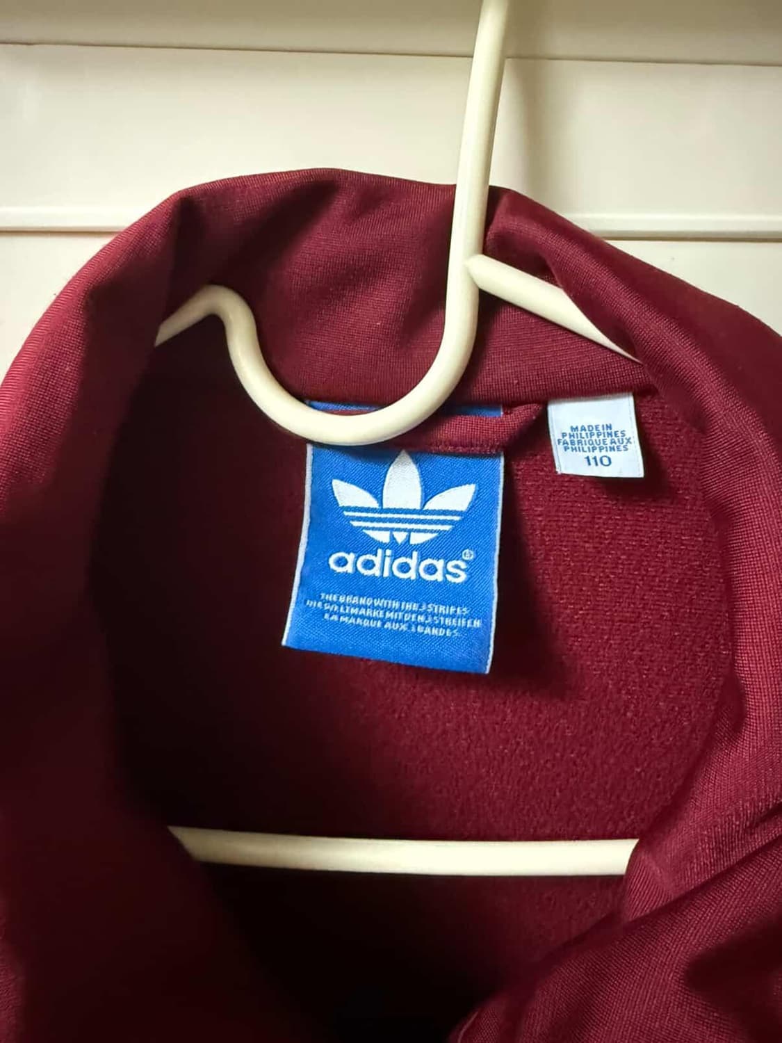 아디다스 파이어버드 버건디블랙 트랙탑 져지 사이즈110 상품이미지4