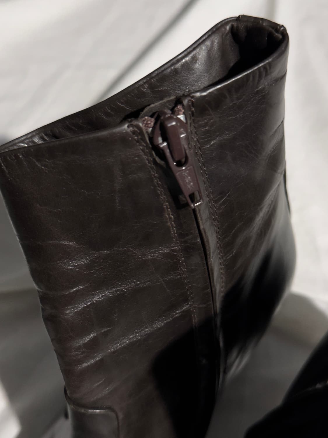 베로니크 브란퀸호 브라운 레더 앵클부츠 상품이미지4