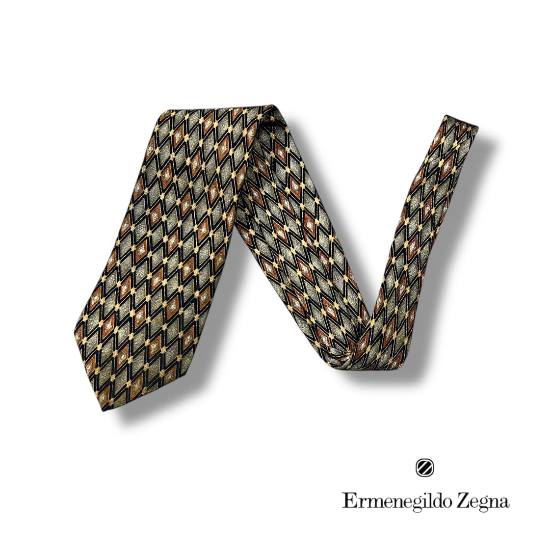  에르메네질도 제냐 패턴 실크 넥타이 y14333 상품이미지1