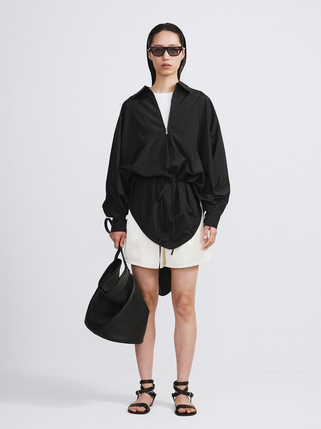 렉토 RECTO 오버사이즈 케이프 점퍼 블랙 상품이미지3