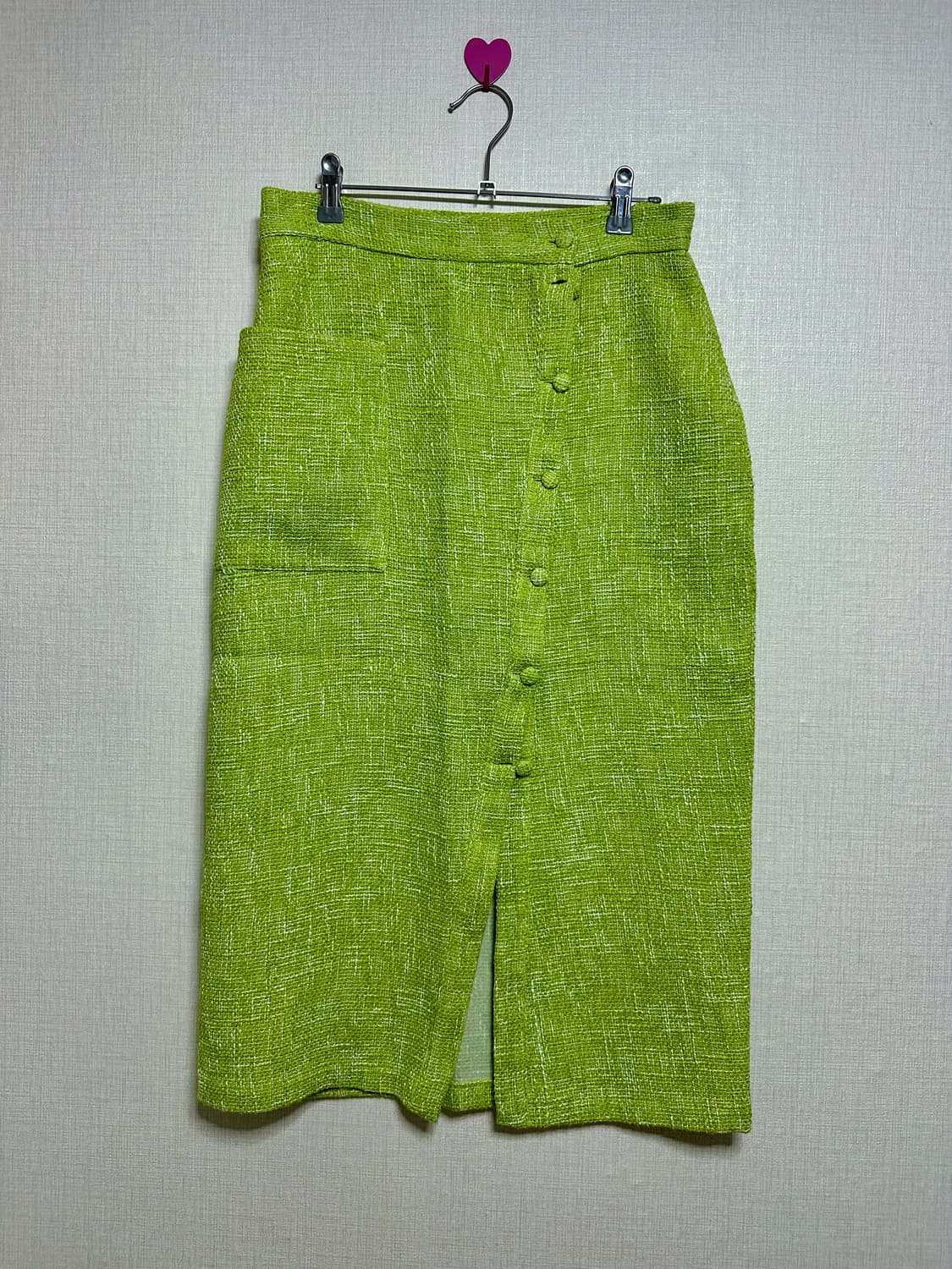 자라 트위트 미디 스커트 라임그린 M 상품이미지2