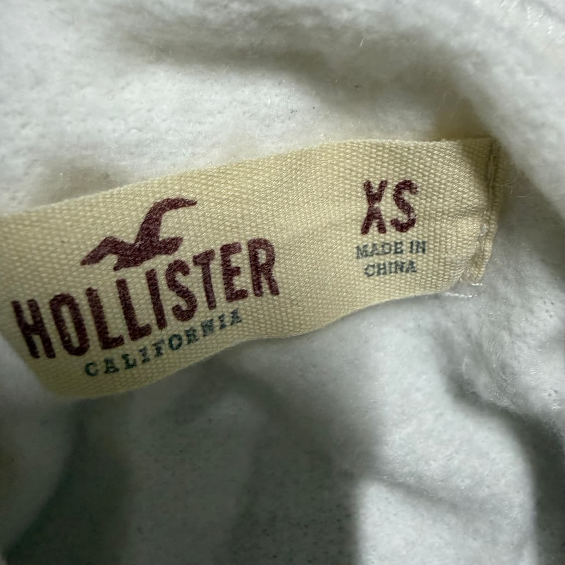 홀리스터 화이트 후드티 XS 상품이미지3