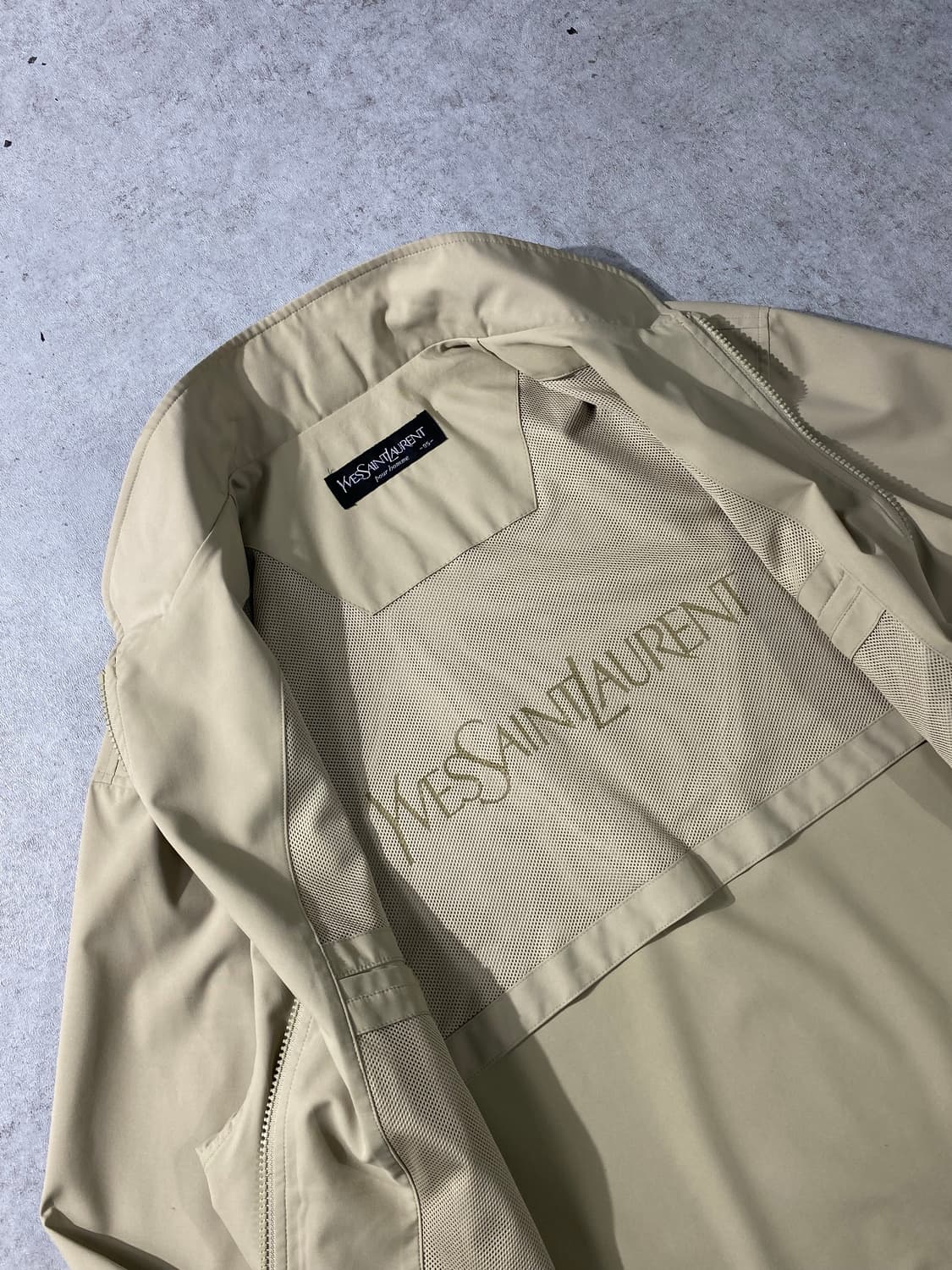 [95] 90s YSL 입생로랑 베이지 폴리쉘 블루종 자켓 상품이미지6