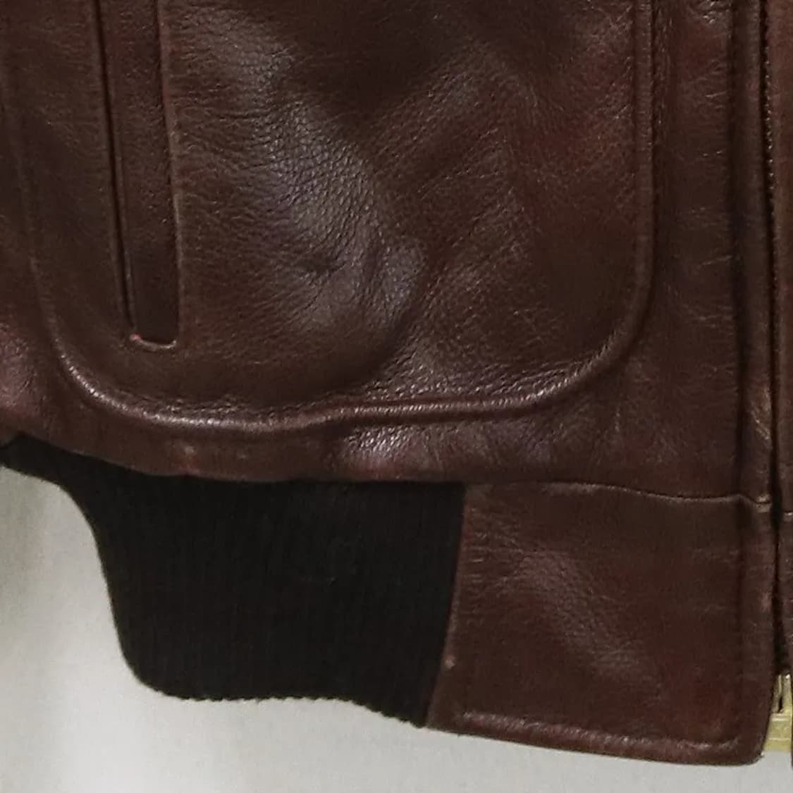 90'S RARE ANGEL LEATHER A-2 소가죽점퍼 62195 상품이미지5