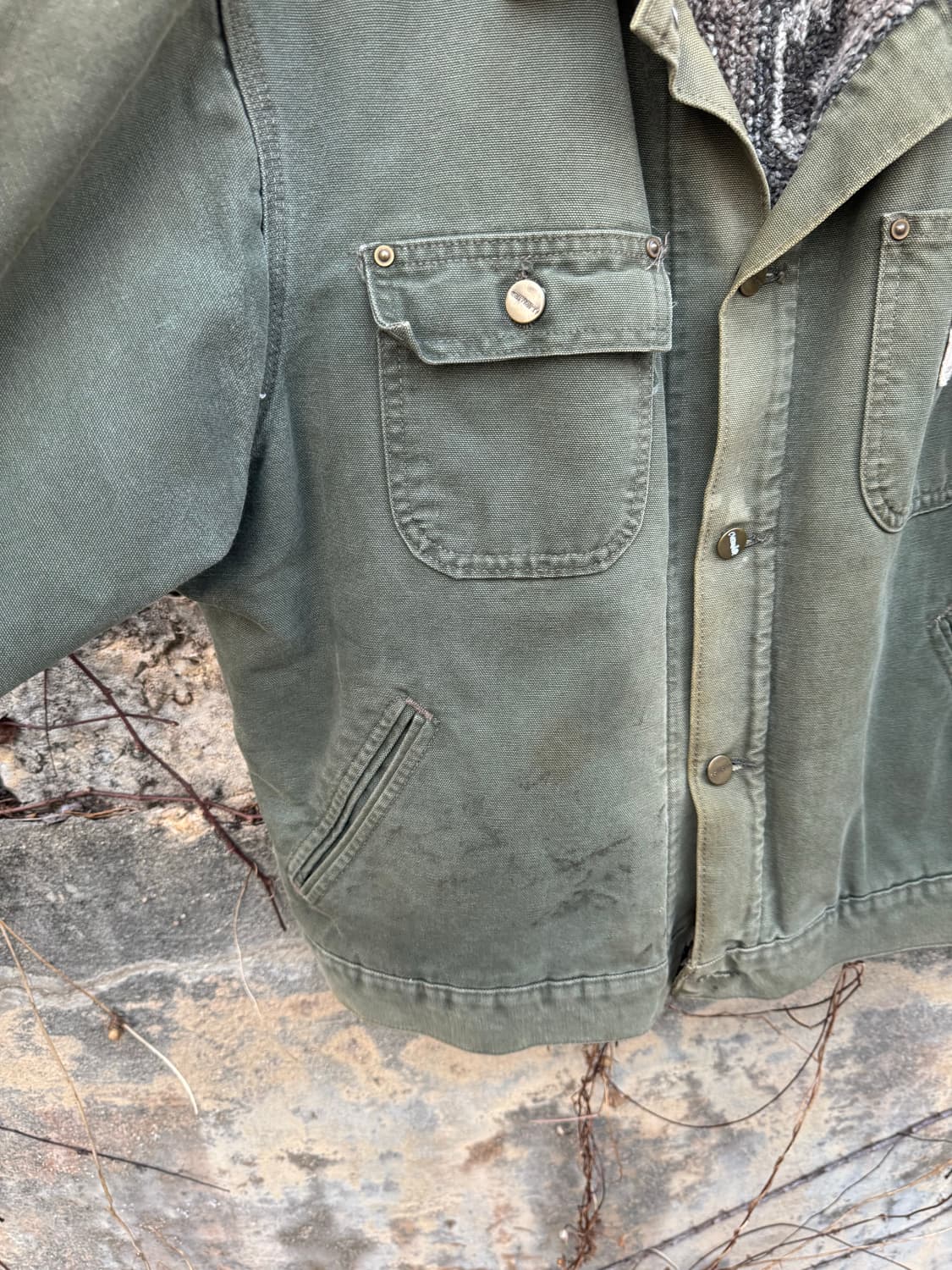 8~90s 칼하트 빈티지 jp1066 폴로 덩가리 디트로이트 워크 자켓 상품이미지5