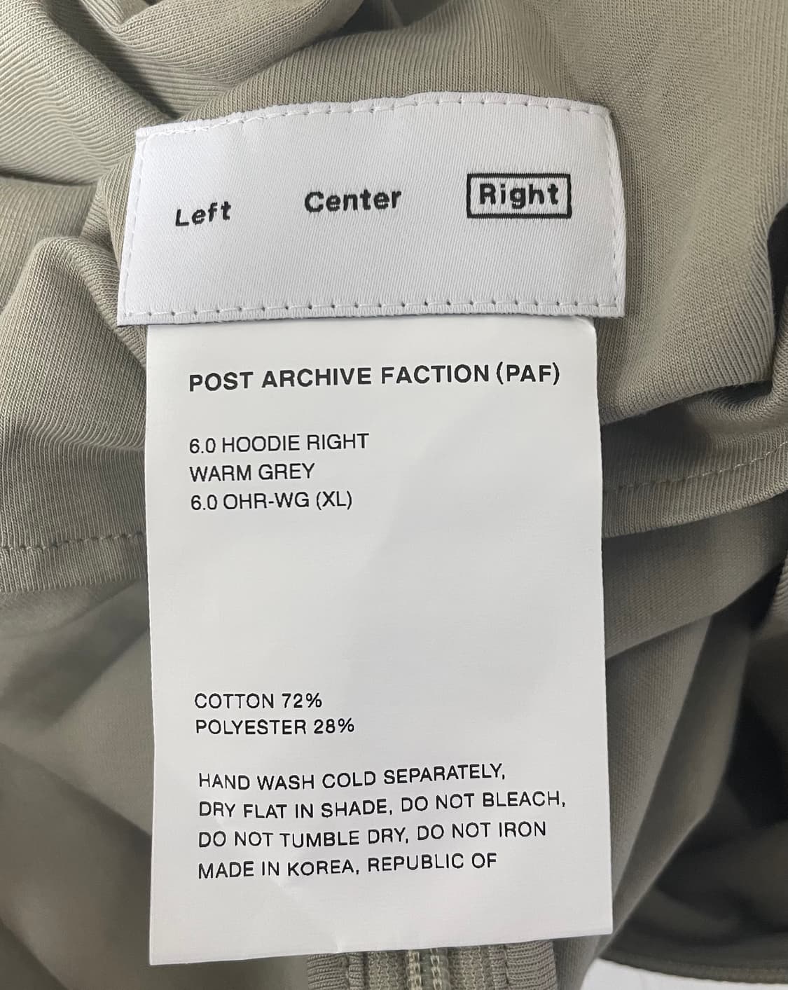 Paf 6.0 Hoodie Right Warm Grey 상품이미지4