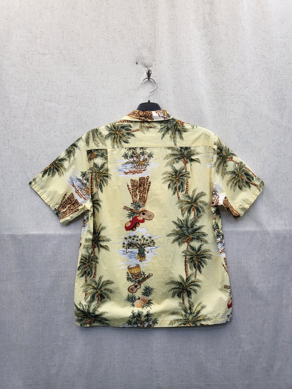 하와이안 옐로우 야자수 반팔 셔츠 상품이미지2