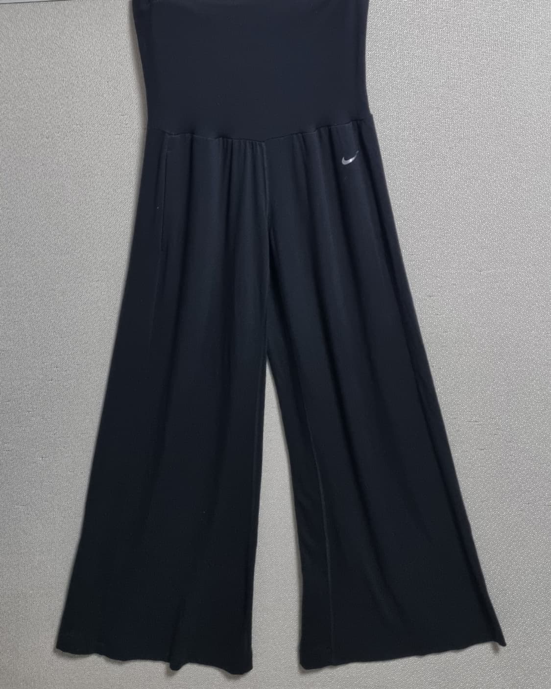 S ) 나이키 블랙 밴딩 스포티 스웻 와이드팬츠 상품이미지1