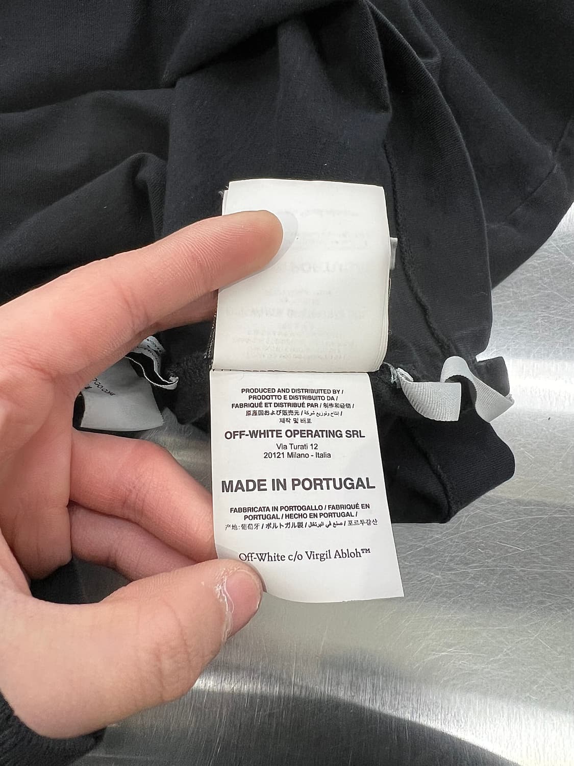 오프화이트 22ss 닌 애로우 스케이트 티셔츠 블랙 상품이미지10