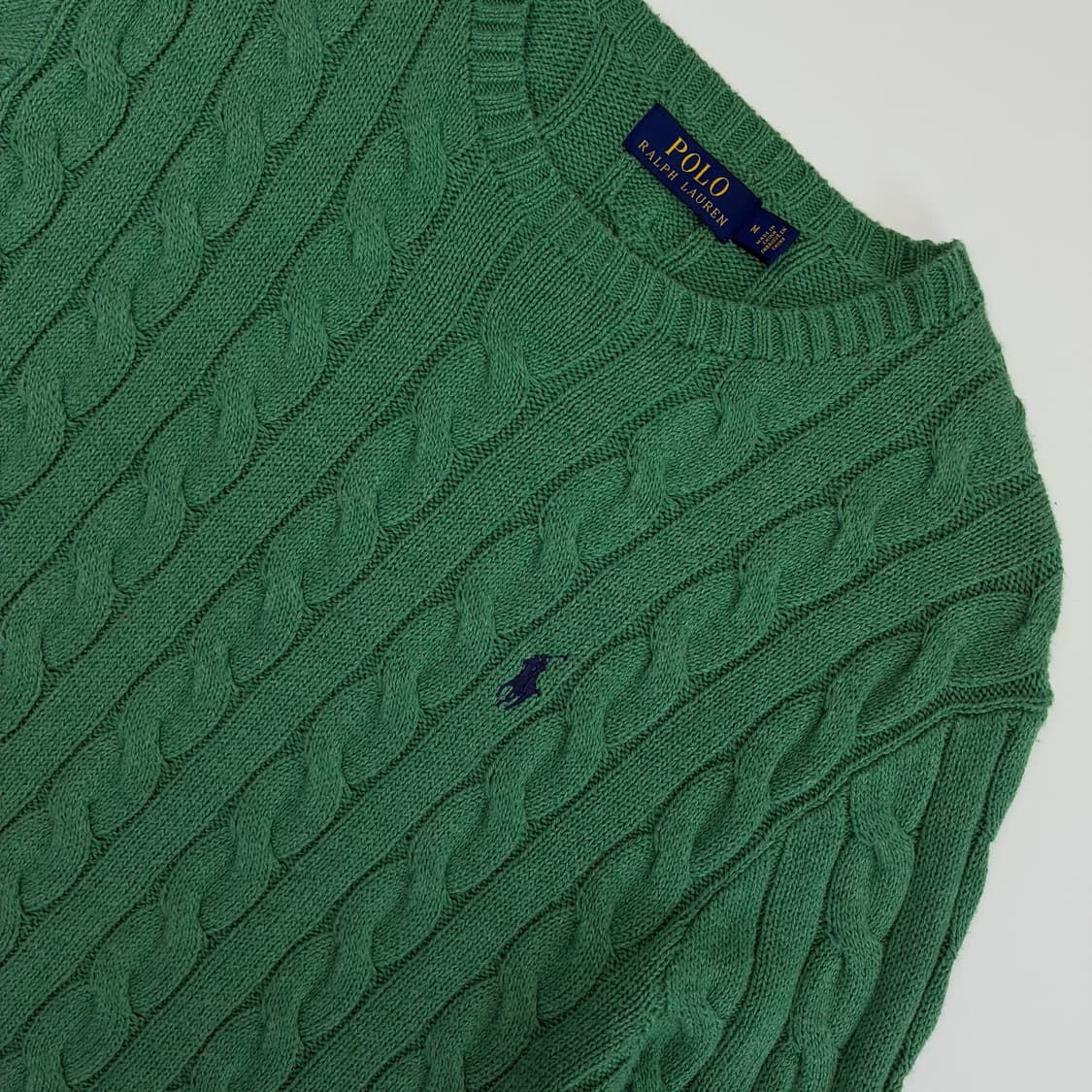 Polo  폴로 랄프로렌 자수 코튼 꽈배기 니트 상품이미지3