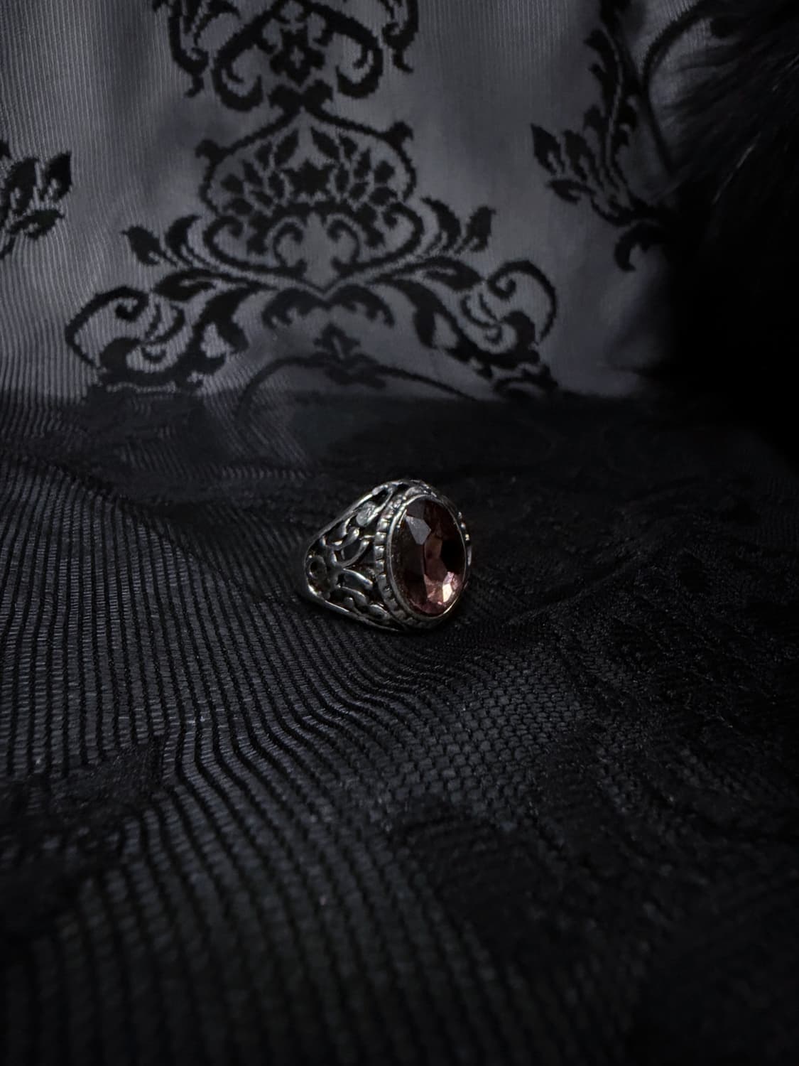 [VINTAGE] ༺ RING 003 고딕 앤틱 와인 루비 실버 반지 상품이미지4