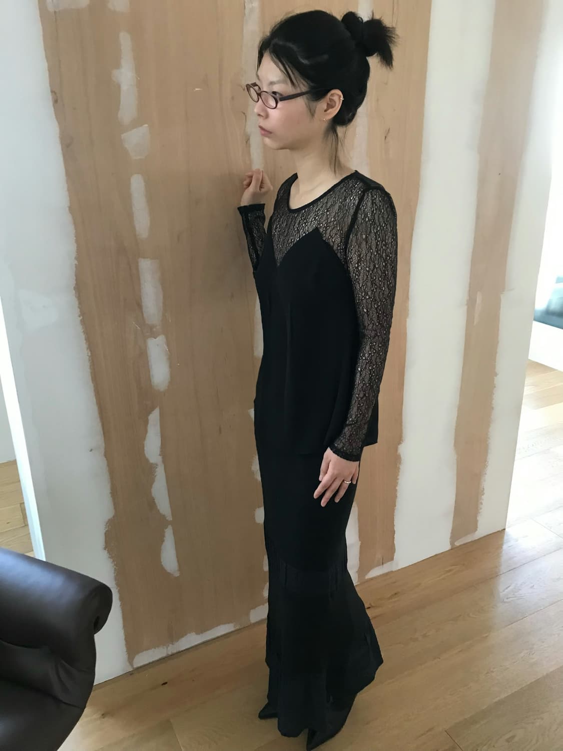 vintage linen lace skirt (26inch) 상품이미지1