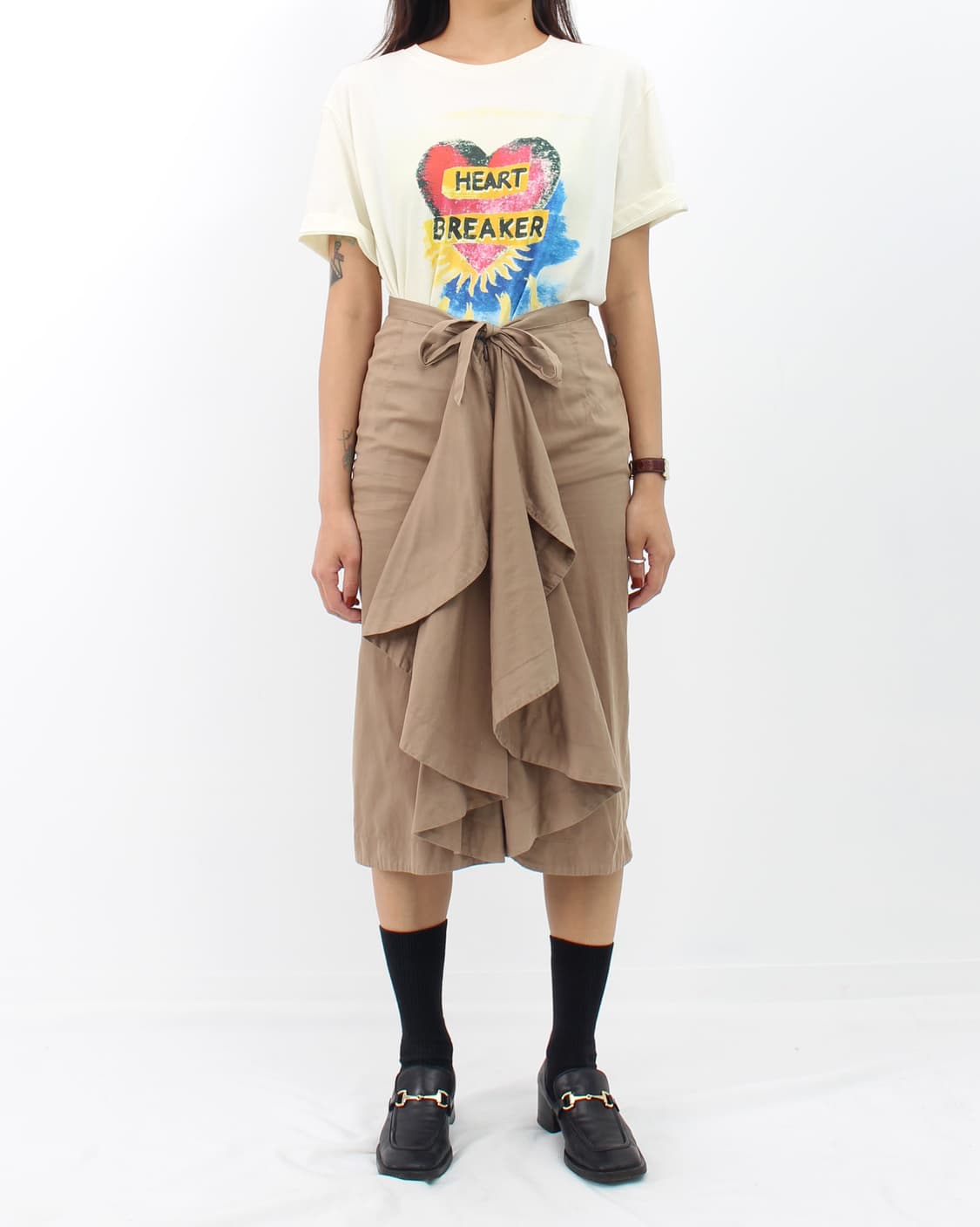 비비안웨스트우드 VIVIENNE WESTWOOD 러플 트임 베이지 랩 미 상품이미지9