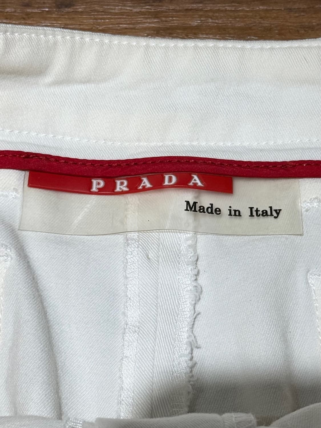 프라다 스포츠 화이트 패널 코튼 팬츠 상품이미지7