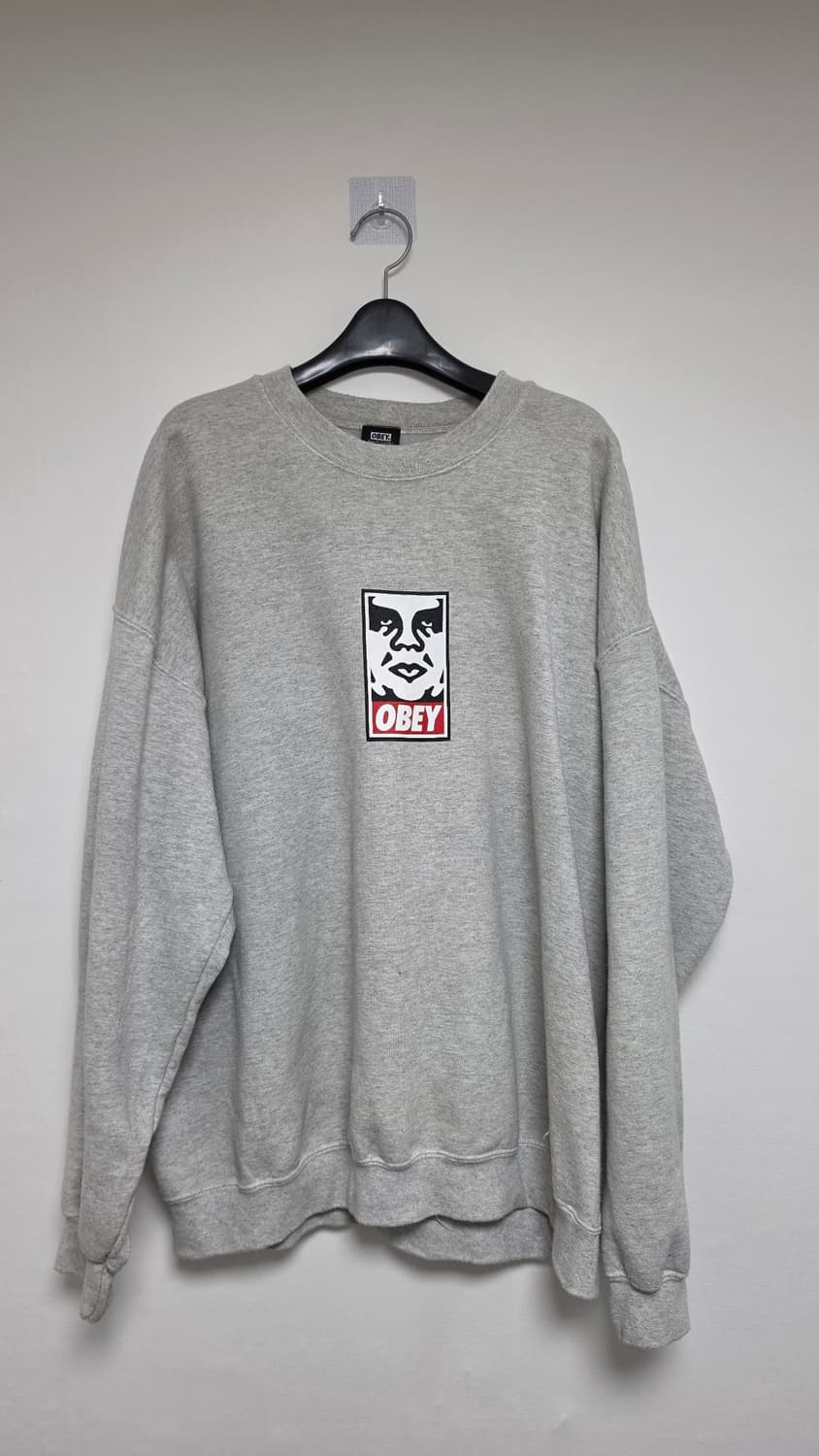 OBEY 아이콘 페이스 맨투맨 오트밀 그레이 XL 상품이미지1