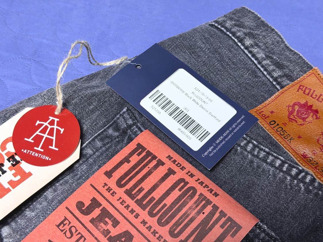 풀카운트 0105 블랙 다트포드 32사이즈 (페인트버전) 상품이미지2