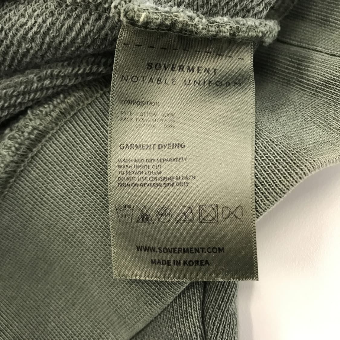 소버먼트 980g 피그먼트 후드 더치카키 [L] 상품이미지6