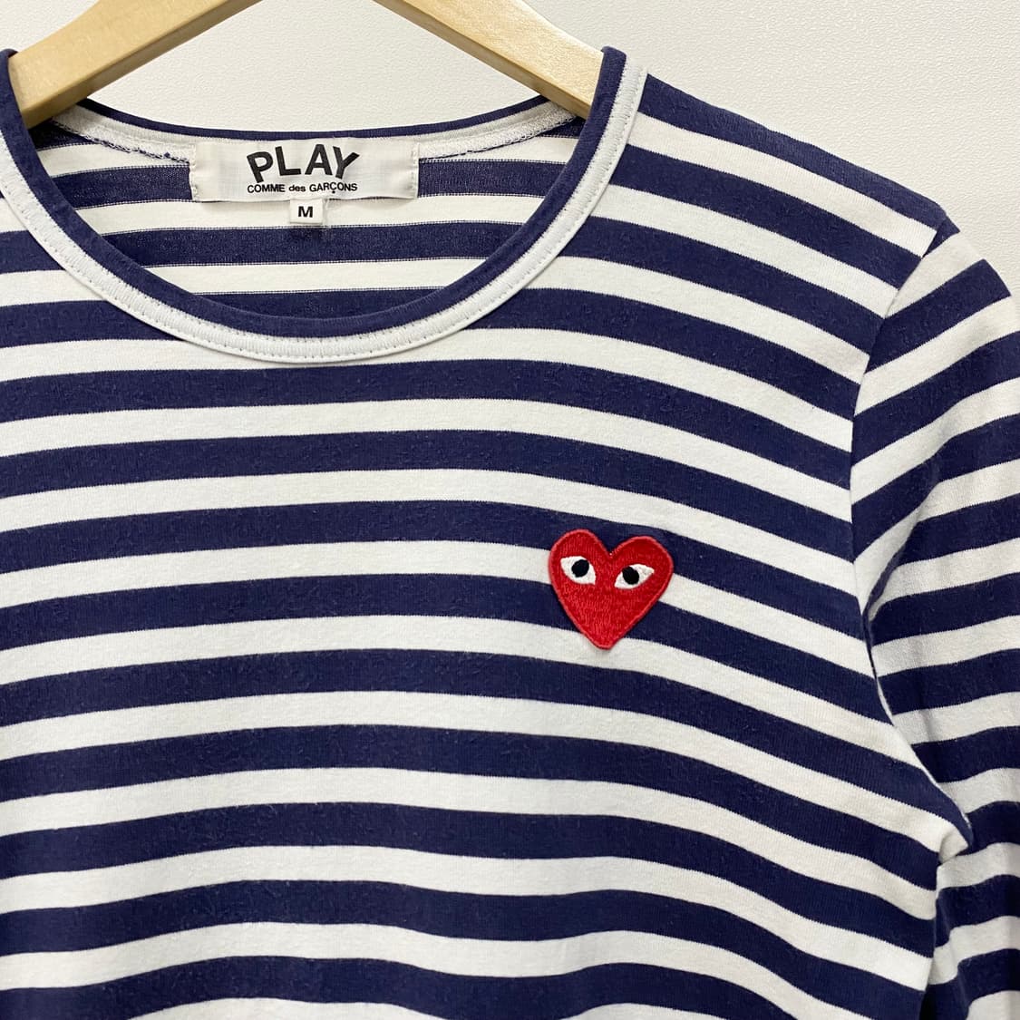 꼼데가르송 플레이 하트 와펜 보더티 상품이미지3