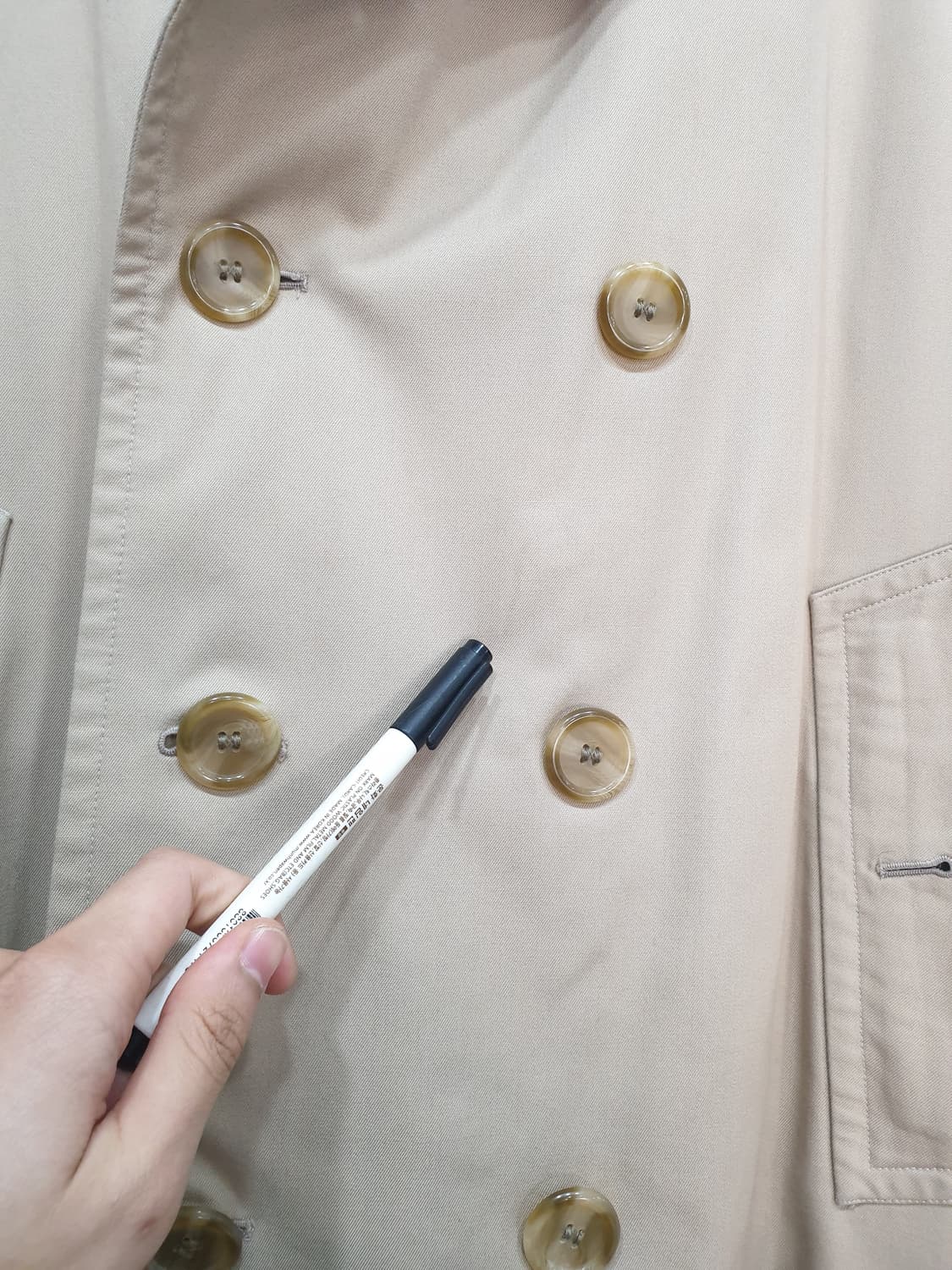 빈티지 버버리 베이지 더블 브레스티드 트렌치 코트 상품이미지9