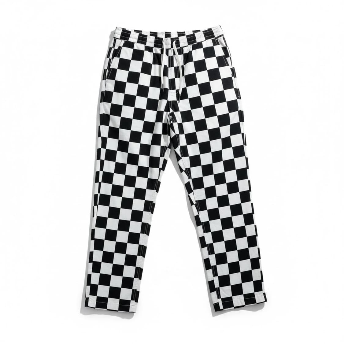 반스 레인지 루즈 테이퍼드 엘라스틱 웨이스트 팬츠 체커보드 M 상품이미지1