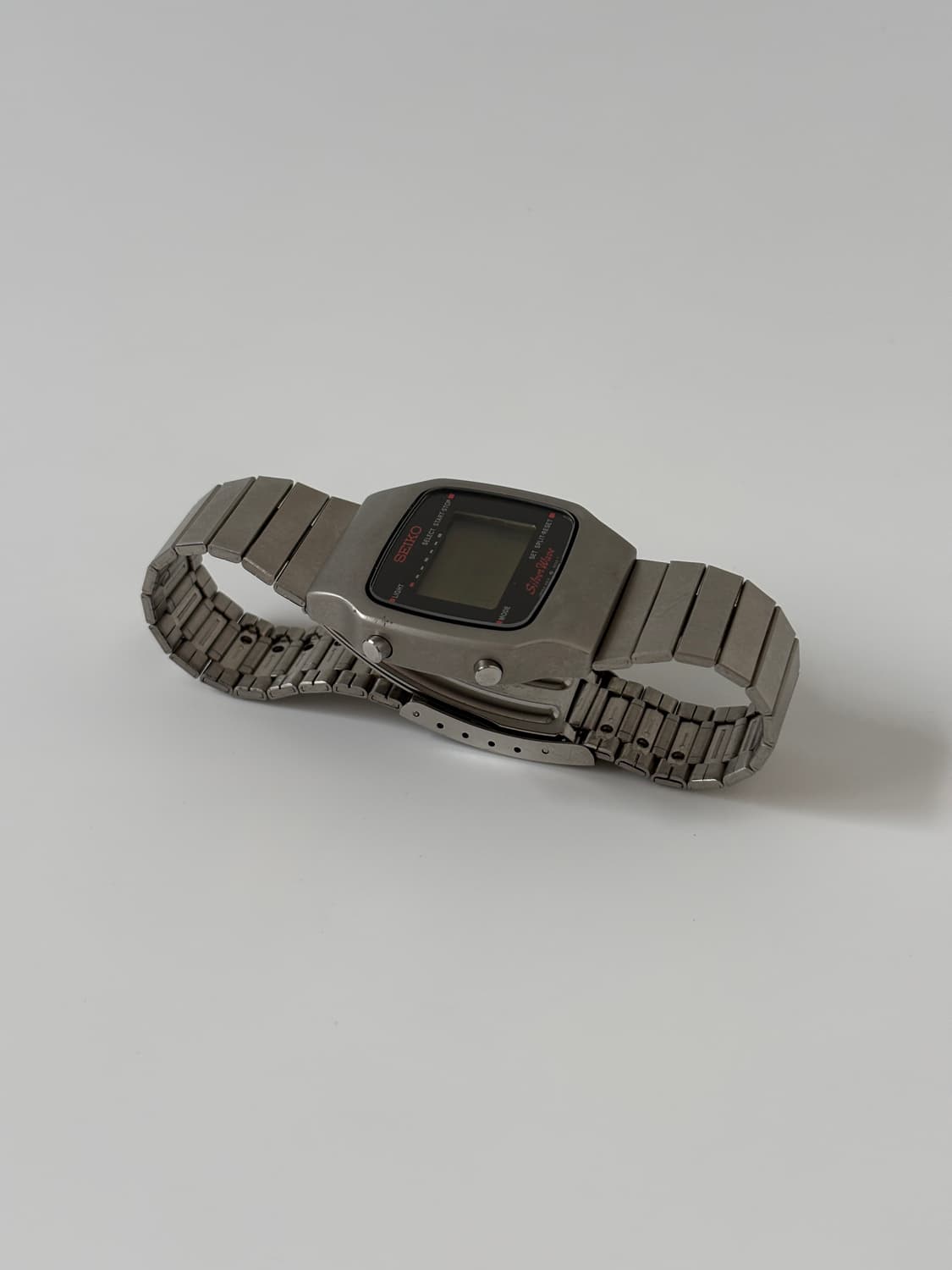 SEIKO 빈티지 시계 1980년대 실버웨이브 실버 스퀘어 디지털 쿼츠 상품이미지6