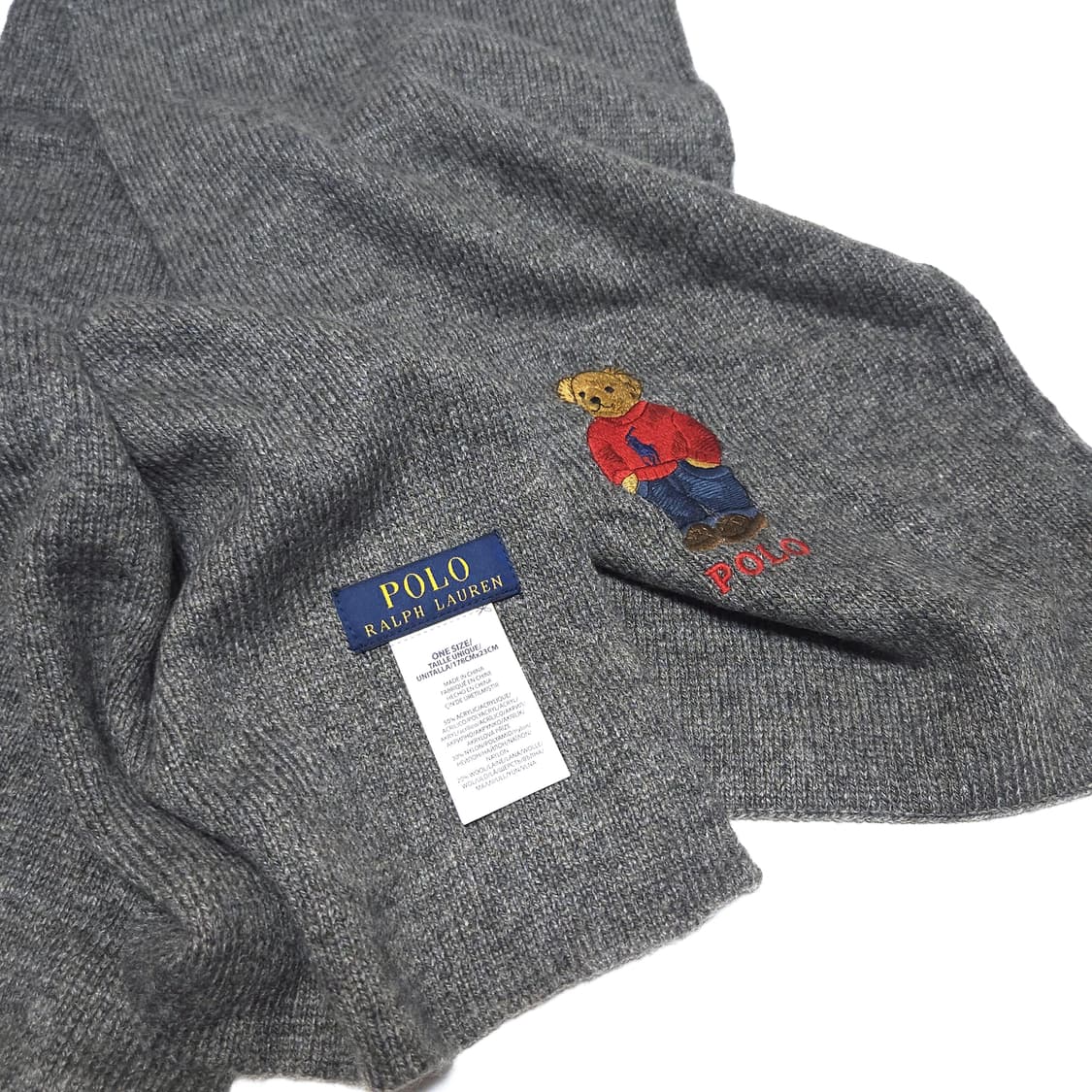 폴로 랄프로렌 베어 머플러 목도리 그레이 상품이미지5