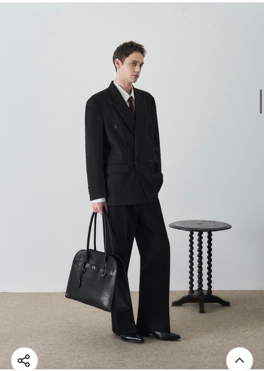 (XL) 드로우핏 도브 울 테일러드 더블 블레이저 [BLACK] 판매 상품이미지7