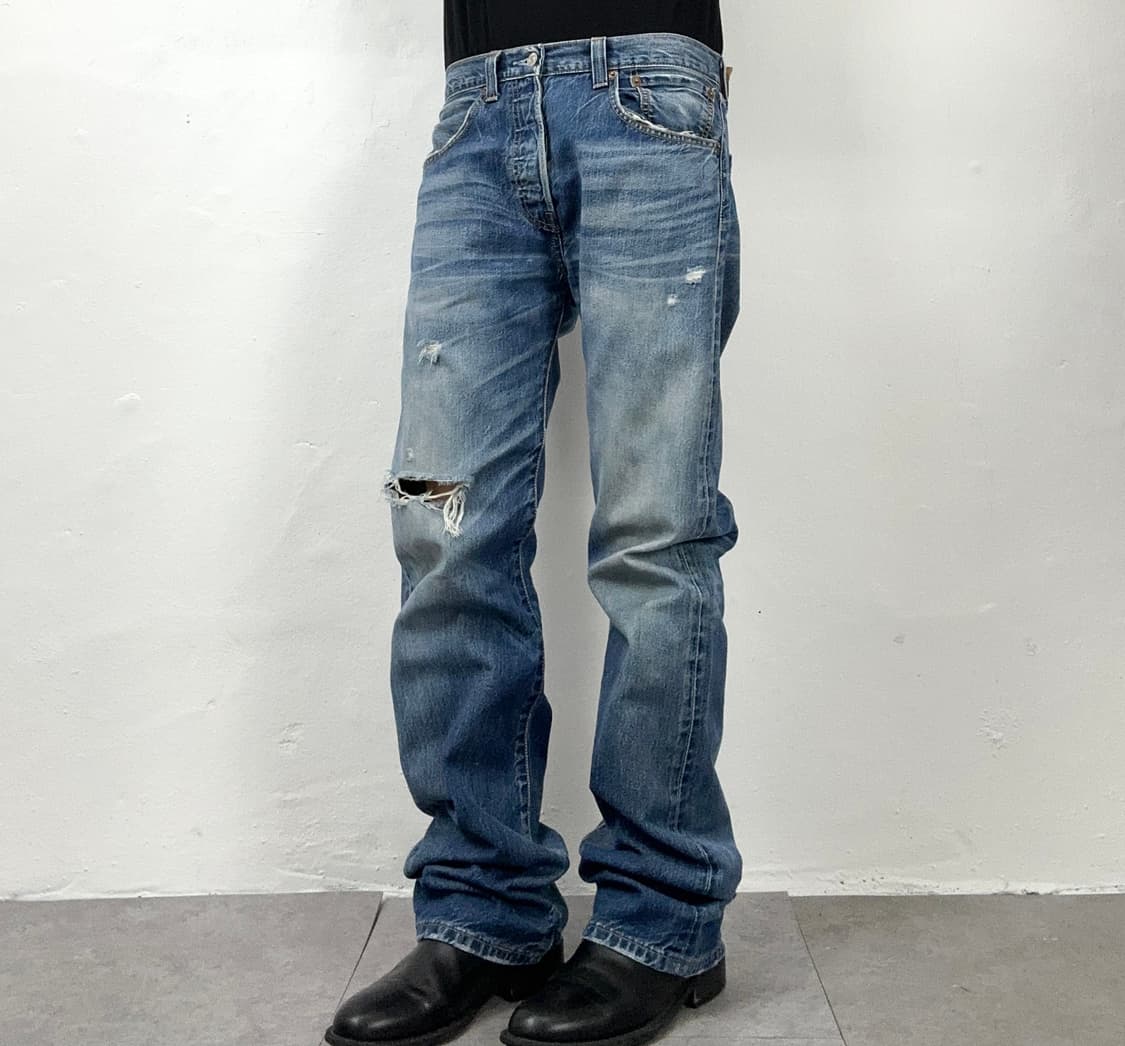 Levi’s 2000s 501 Button Fly Broken Denim 상품이미지1