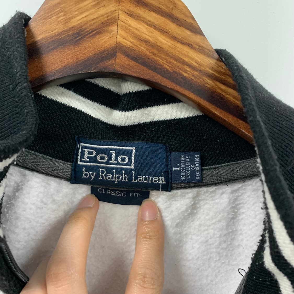 폴로 랄프로렌 빅포니 희귀 재팬 일본 화이트 코튼 집업 자켓 상품이미지7